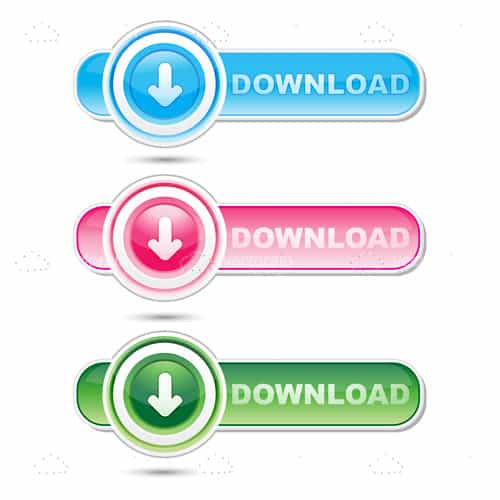 Blue, Pink and Green Download Buttons
